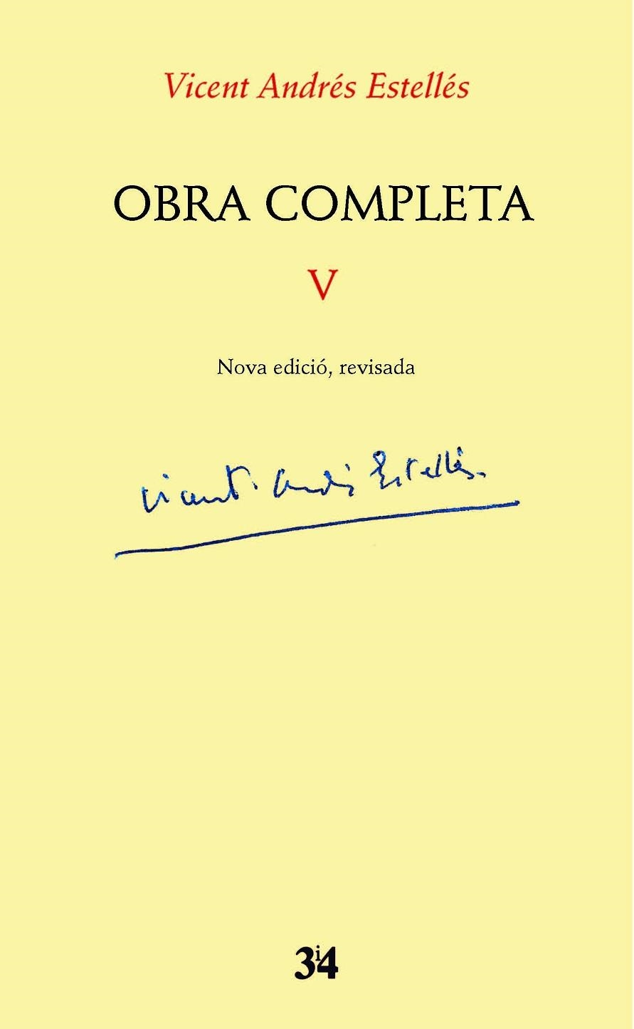 VICENT ANDRES ESTELLES(OBRA COMPLETA-5) | 9788416789986 | ANDRÉS ESTELLÉS,VICENT | Llibreria Geli - Llibreria Online de Girona - Comprar llibres en català i castellà