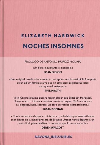 NOCHES INSOMNES | 9788417181284 | HARDWICK,ELIZABETH | Libreria Geli - Librería Online de Girona - Comprar libros en catalán y castellano