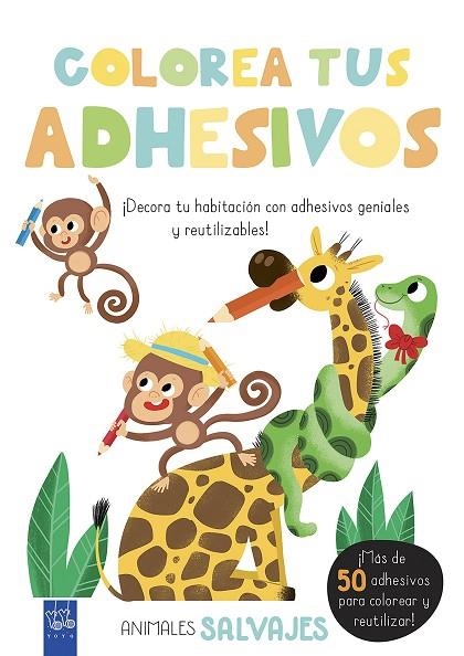 COLOREA TUS ADHESIVOS.ANIMALES SALVAJES | 9788408200482 | Llibreria Geli - Llibreria Online de Girona - Comprar llibres en català i castellà