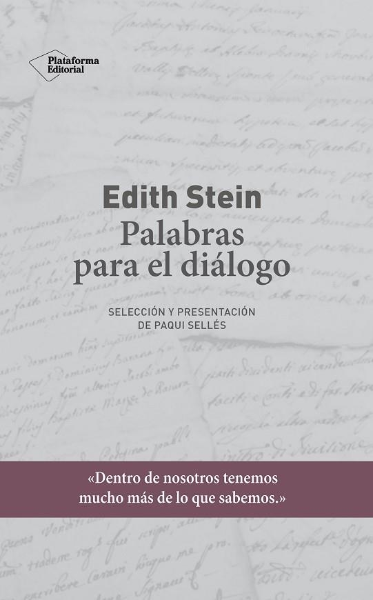 EDITH STEIN.PALABRAS PARA EL DIÁLOGO | 9788417622435 | STEIN,EDITH | Llibreria Geli - Llibreria Online de Girona - Comprar llibres en català i castellà