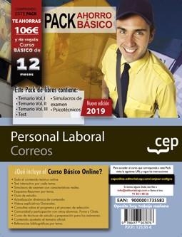 PERSONAL LABORAL CORREOS(PACK LIBROS BASICO.NUEVA EDICION 2019) | 9788417937676 | Llibreria Geli - Llibreria Online de Girona - Comprar llibres en català i castellà