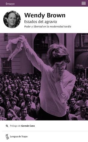 ESTADOS DEL AGRAVIO.PODER Y LIBERTAD EN LA MODERNIDAD TARDÍA | 9788483812419 | BROWN,WENDY | Libreria Geli - Librería Online de Girona - Comprar libros en catalán y castellano