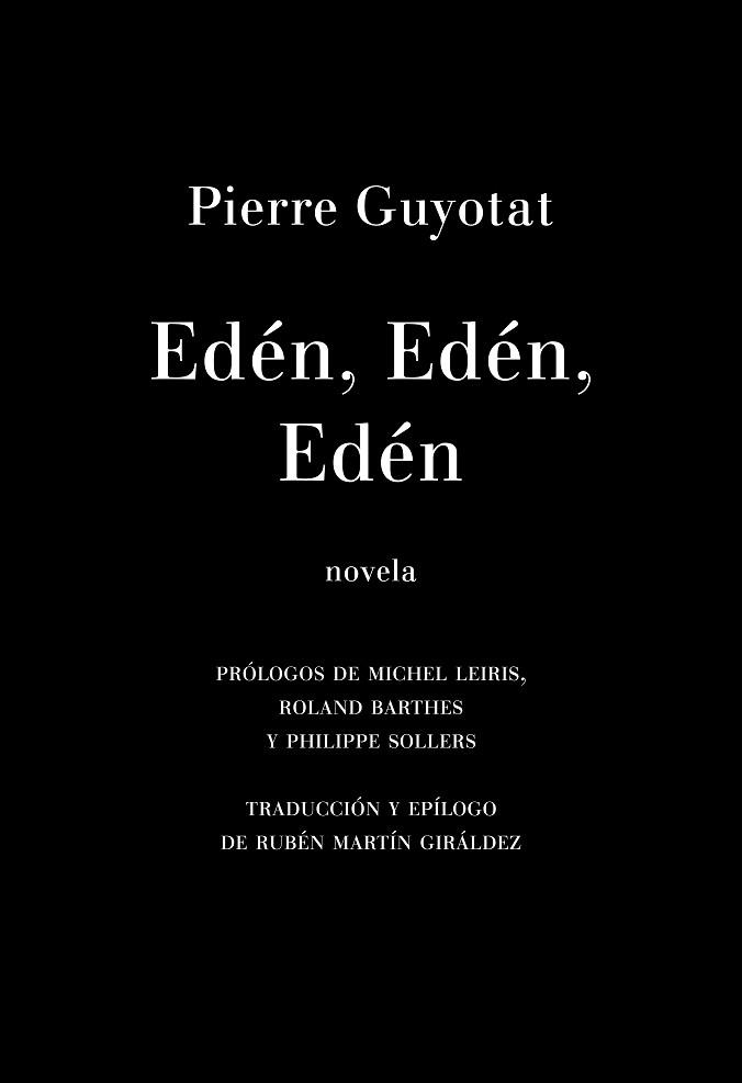 EDÉN,EDÉN,EDÉN | 9788412003055 | GUYOTAT,PIERRE | Llibreria Geli - Llibreria Online de Girona - Comprar llibres en català i castellà