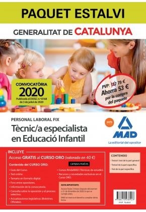 PERSONAL LABORAL FIX DE TÈCNIC/A ESPECIALISTA EN EDUCACIÓ INFANTIL DEL DEPARTAMENT D'EDUCACIÓ(PAQUET ESTALVI.EDICIÓ 2020) | 9788414238943 | CLAVIJO GAMERO,ROCÍO/SILVA GARCÍA,LUIS | Llibreria Geli - Llibreria Online de Girona - Comprar llibres en català i castellà