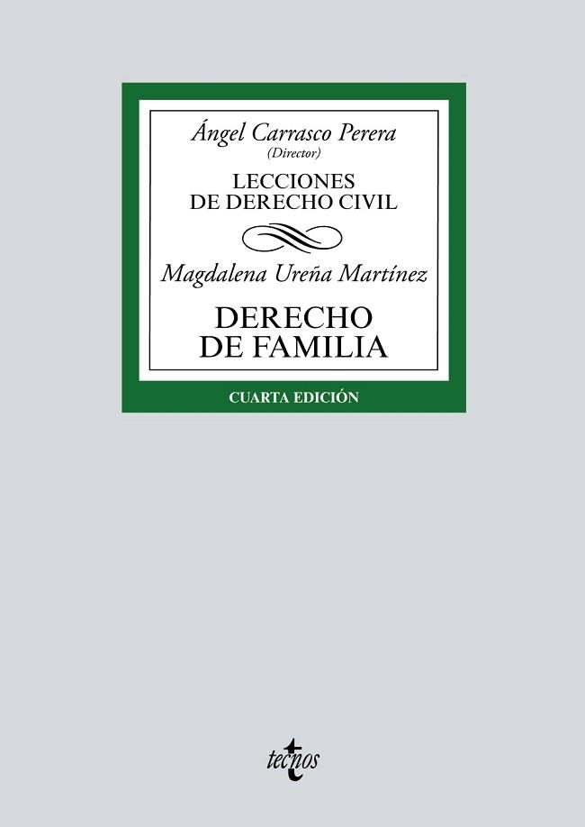 DERECHO DE FAMILIA.LECCIONES DE DERECHO CIVIL(4ª EDICIÓN) | 9788430981205 | UREÑA MARTÍNEZ,MAGDALENA | Llibreria Geli - Llibreria Online de Girona - Comprar llibres en català i castellà