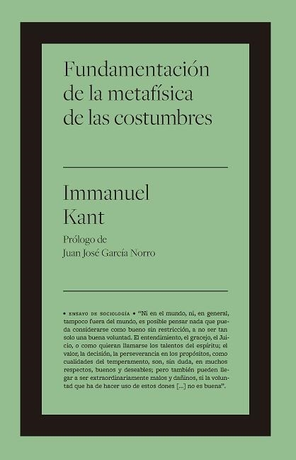 FUNDAMENTACIÓN DE LA METAFÍSICA DE LAS COSTUMBRES | 9788417893101 | KANT,IMMANUEL | Llibreria Geli - Llibreria Online de Girona - Comprar llibres en català i castellà