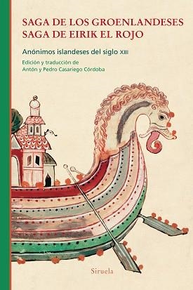 SAGA DE LOS GROENLANDESES.SAGA DE EIRIK EL ROJO | 9788418708589 | ANÓNIMOS ISLANDESES DEL SIGLO XIII | Llibreria Geli - Llibreria Online de Girona - Comprar llibres en català i castellà