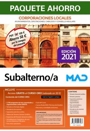 SUBALTERNO DE CORPORACIONES LOCALES(PACK AHORRO.EDICIÓN 2021) | 9788414247587 | SILVA GARCIA,LUIS/PONCE MARTINEZ,LIDIA MARINA | Llibreria Geli - Llibreria Online de Girona - Comprar llibres en català i castellà