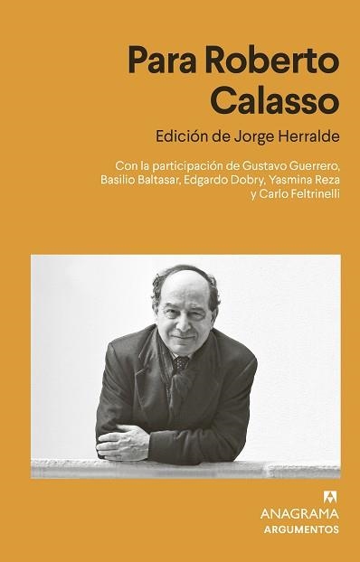 PARA ROBERTO CALASSO | 9788433916617 | HERRALDE,JORGE | Llibreria Geli - Llibreria Online de Girona - Comprar llibres en català i castellà