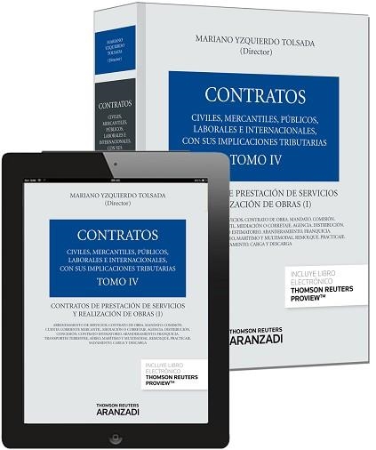 CONTRATOS DE PRESTACIÓN DE SERVICIOS Y REALIZACIÓN DE OBRAS(TOMO IV) (PAPEL + EBOOK) | 9788490593585 | YZQUIERDO TOLSADA,MARIANO | Llibreria Geli - Llibreria Online de Girona - Comprar llibres en català i castellà