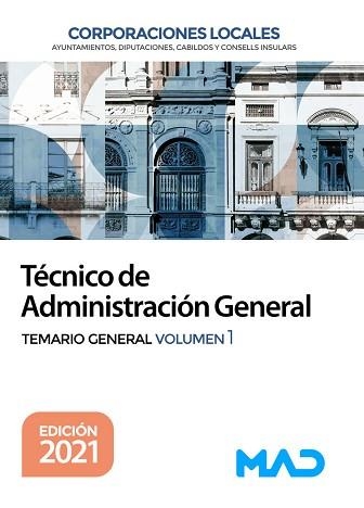 TÉCNICO DE ADMINISTRACIÓN GENERAL DE CORPORACIONES LOCALES(TEMARIO-1.EDICIÓN 2021) | 9788414250457 | DORADO PICON,DOMINGO/SOUTO FERNÁNDEZ,RAFAEL SANTIAGO | Llibreria Geli - Llibreria Online de Girona - Comprar llibres en català i castellà