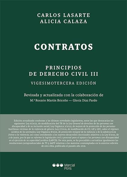 PRINCIPIOS DE DERECHO CIVIL-3.CONTRATOS(23ª EDICIÓN 2022) | 9788413814162 | LASARTE ÁLVAREZ,CARLOS | Llibreria Geli - Llibreria Online de Girona - Comprar llibres en català i castellà