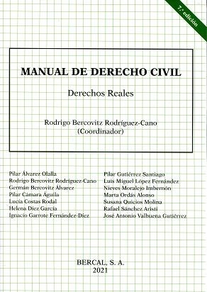 MANUAL DE DERECHO CIVIL.DERECHOS REALES(7ª EDICION 2021) | 9788489118362 | BERCOVITZ RODRÍGUEZ-CANO,RODRIGO | Llibreria Geli - Llibreria Online de Girona - Comprar llibres en català i castellà