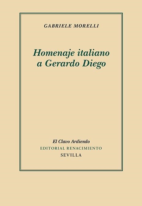 HOMENAJE ITALIANO A GERARDO DIEGO | 9788419231352 | MORELLI,GABRIELE | Llibreria Geli - Llibreria Online de Girona - Comprar llibres en català i castellà