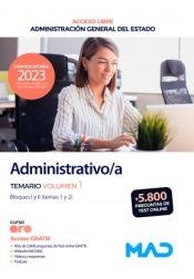 ADMINISTRATIVO/A (ACCESO LIBRE).TEMARIO VOLUMEN 1 BLOQUES I Y II. ADMINISTRACIÓN GENERAL DEL ESTADO | 9788414268223 | Llibreria Geli - Llibreria Online de Girona - Comprar llibres en català i castellà