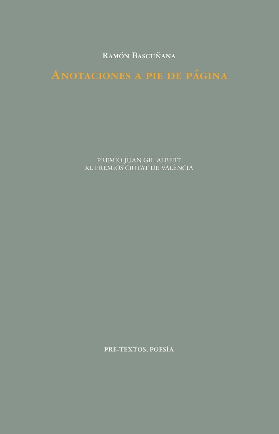 ANOTACIONES A PIE DE PÁGINA | 9788419633248 | BASCUÑANA,RAMÓN | Llibreria Geli - Llibreria Online de Girona - Comprar llibres en català i castellà