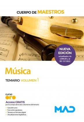 CUERPO DE MAESTROS.MÚSICA(TEMARIO-1.EDICIÓN 2023) | 9788414270486 | Llibreria Geli - Llibreria Online de Girona - Comprar llibres en català i castellà