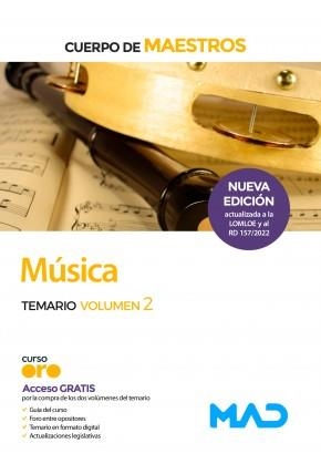 CUERPO DE MAESTROS.MÚSICA(TEMARIO-2.EDICIÓN 2023) | 9788414270493 | Llibreria Geli - Llibreria Online de Girona - Comprar llibres en català i castellà