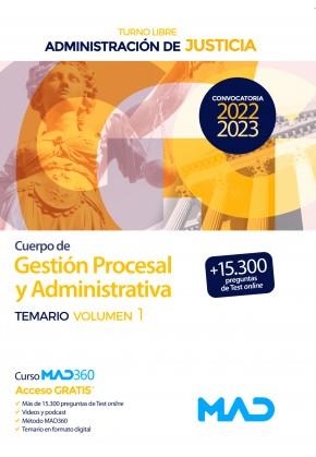 CUERPO DE GESTIÓN PROCESAL Y ADMINISTRATIVA DE LA ADMINISTRACIÓN DE JUSTICIA (TURNO LIBRE.TEMARIO-1) | 9788414261644 | DORADO PICON,DOMINGO/RODRIGUEZ RIVERA,FRANCISCO ENRIQUE | Llibreria Geli - Llibreria Online de Girona - Comprar llibres en català i castellà