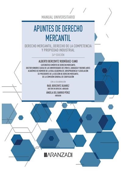 APUNTES DE DERECHO MERCANTIL(24ª EDICIÓN 2023) | 9788411633161 | BERCOVITZ RODRÍGUEZ-CANO,ALBERTO | Llibreria Geli - Llibreria Online de Girona - Comprar llibres en català i castellà