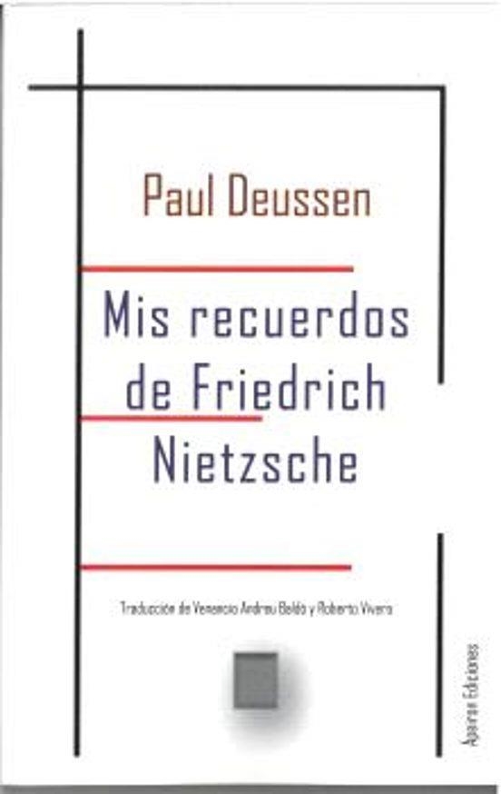 MIS RECUERDOS DE FRIEDRICH NIETZSCHE | 9788412699296 | DEUSSEN,PAUL | Llibreria Geli - Llibreria Online de Girona - Comprar llibres en català i castellà