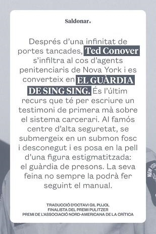 EL GUÁRDIA DE SING SING | 9788419571410 | CONOVER,TED | Libreria Geli - Librería Online de Girona - Comprar libros en catalán y castellano