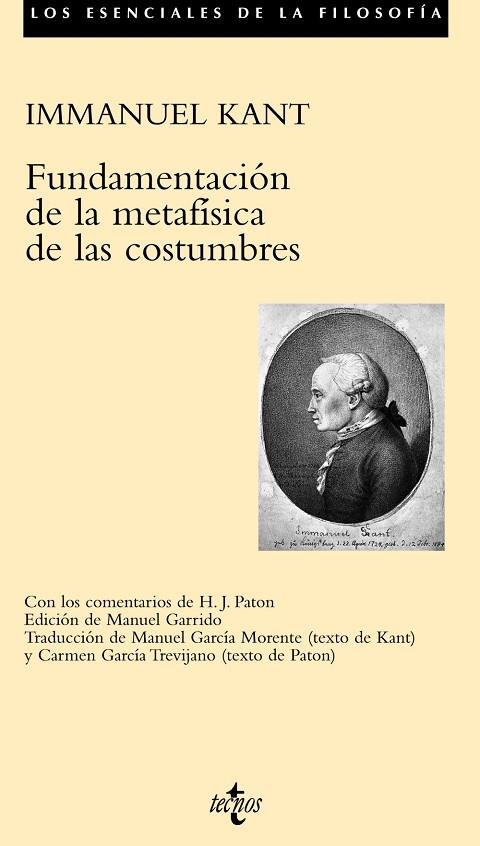 FUNDAMENTACION DE LA METAFISICA DE LAS COSTUMBRES | 9788430943296 | KANT,IMMANUEL | Llibreria Geli - Llibreria Online de Girona - Comprar llibres en català i castellà