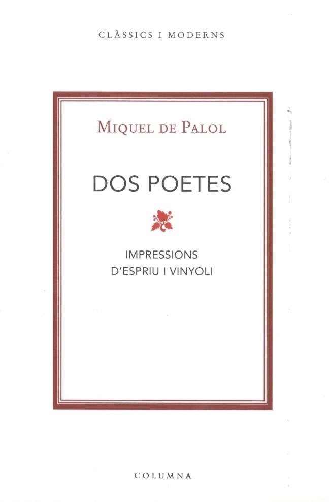 DOS POETES.IMPRESSIONS D'ESPRIU I VINYOLI | 9788466407571 | DE PALOL,MIQUEL  | Llibreria Geli - Llibreria Online de Girona - Comprar llibres en català i castellà